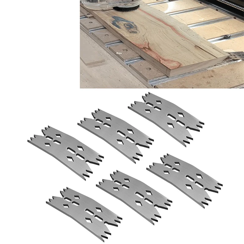 6PCS Slab Clamping Dogs For Woodworking Tools, Pinch Dogs Router Sled For Flattening Slabs,Bench Dog Hold Down Clamps