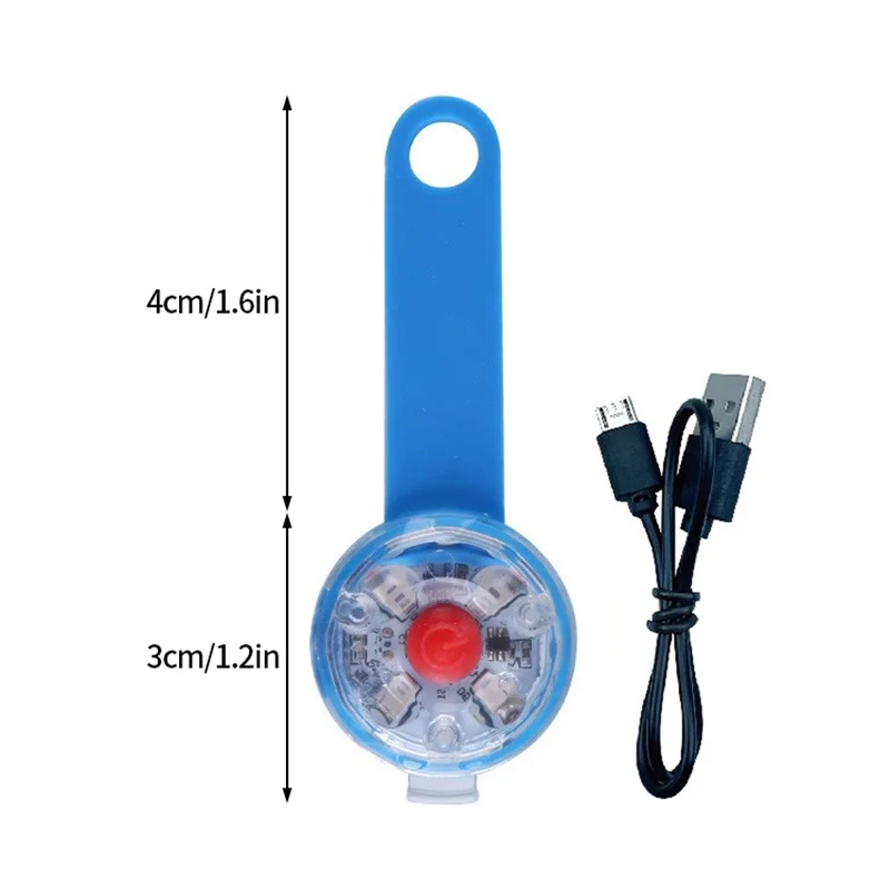 Coleira led para cães e gatos, pingente portátil de segurança para animais de estimação, recarregável por usb, para caminhada noturna ao ar livre, acessórios para coleira de cachorro