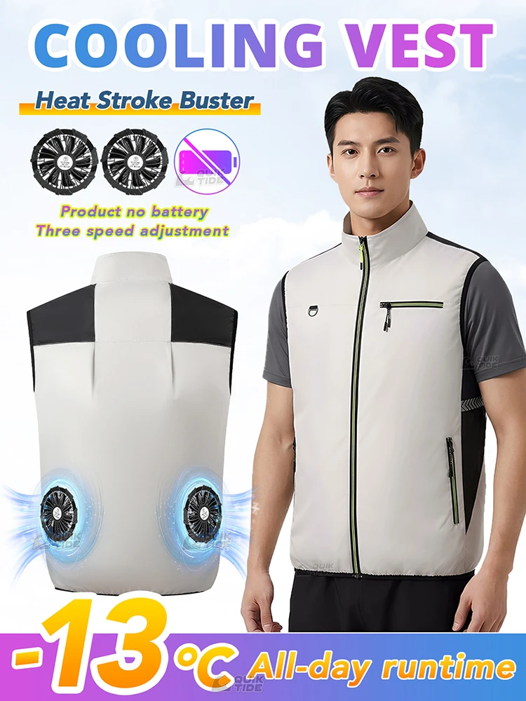 Veste Rafraîchissante avec Ventilateur Intégré pour Pêche et Randonnée - 13h d'Autonomie
