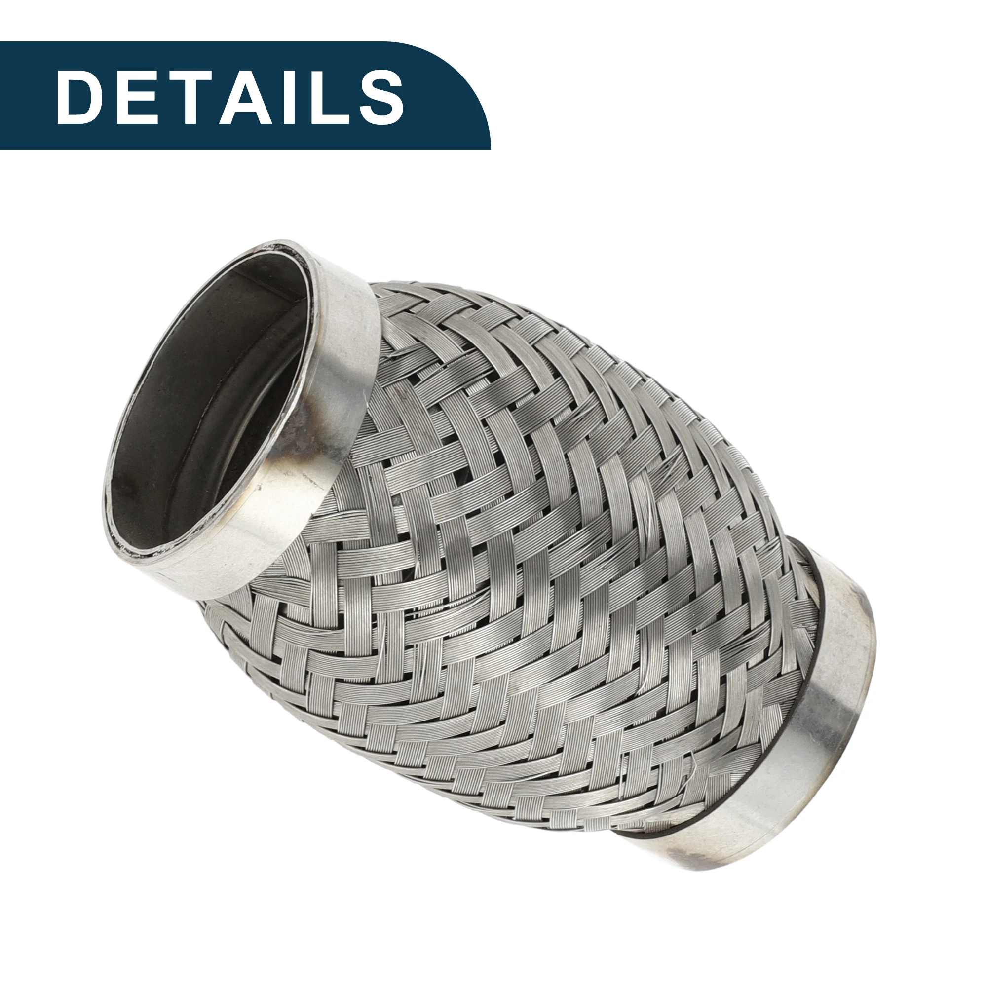 Exhaust Pipe Connector X Autohaux 100/160/200/250/300mm Car Exhaust Tube ID 45/50mm Universal Flexible Braided Exhaust Pipe Stainless Steel