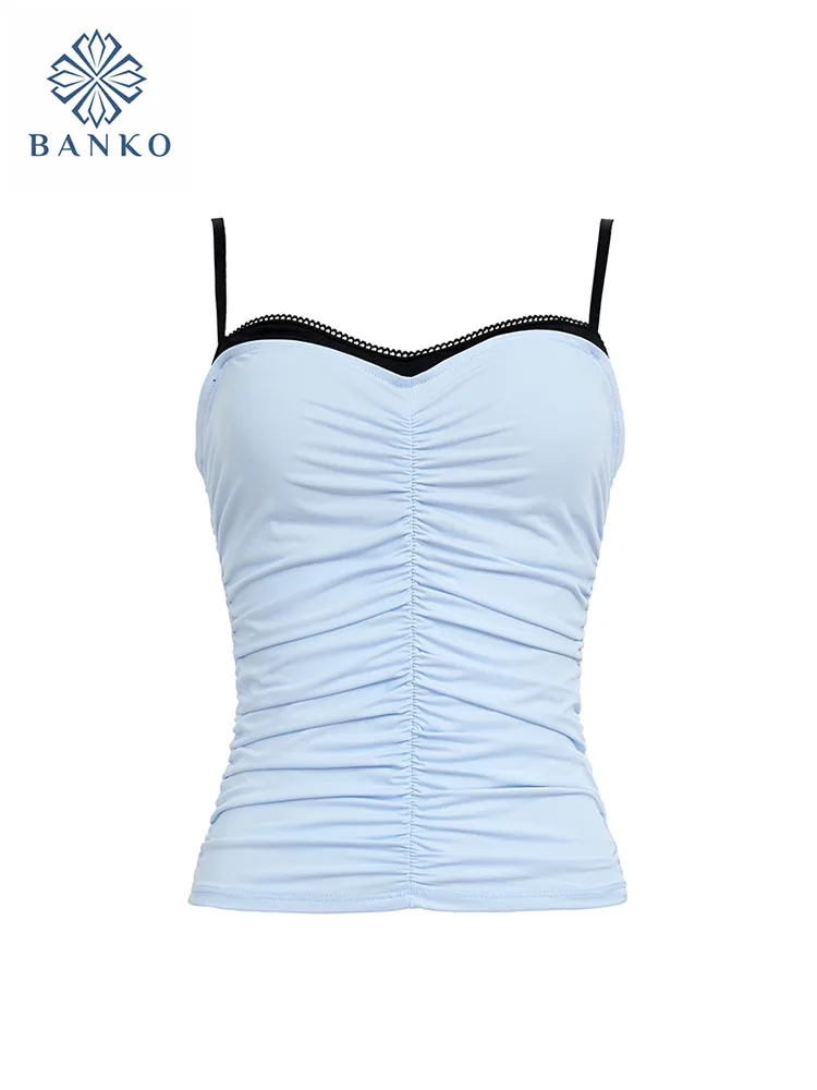 

Майка женская однотонная с открытыми плечами, повседневная кружевная пикантная уличная одежда, простой Уютный жилет в стиле Kpop, весна-лето 2000