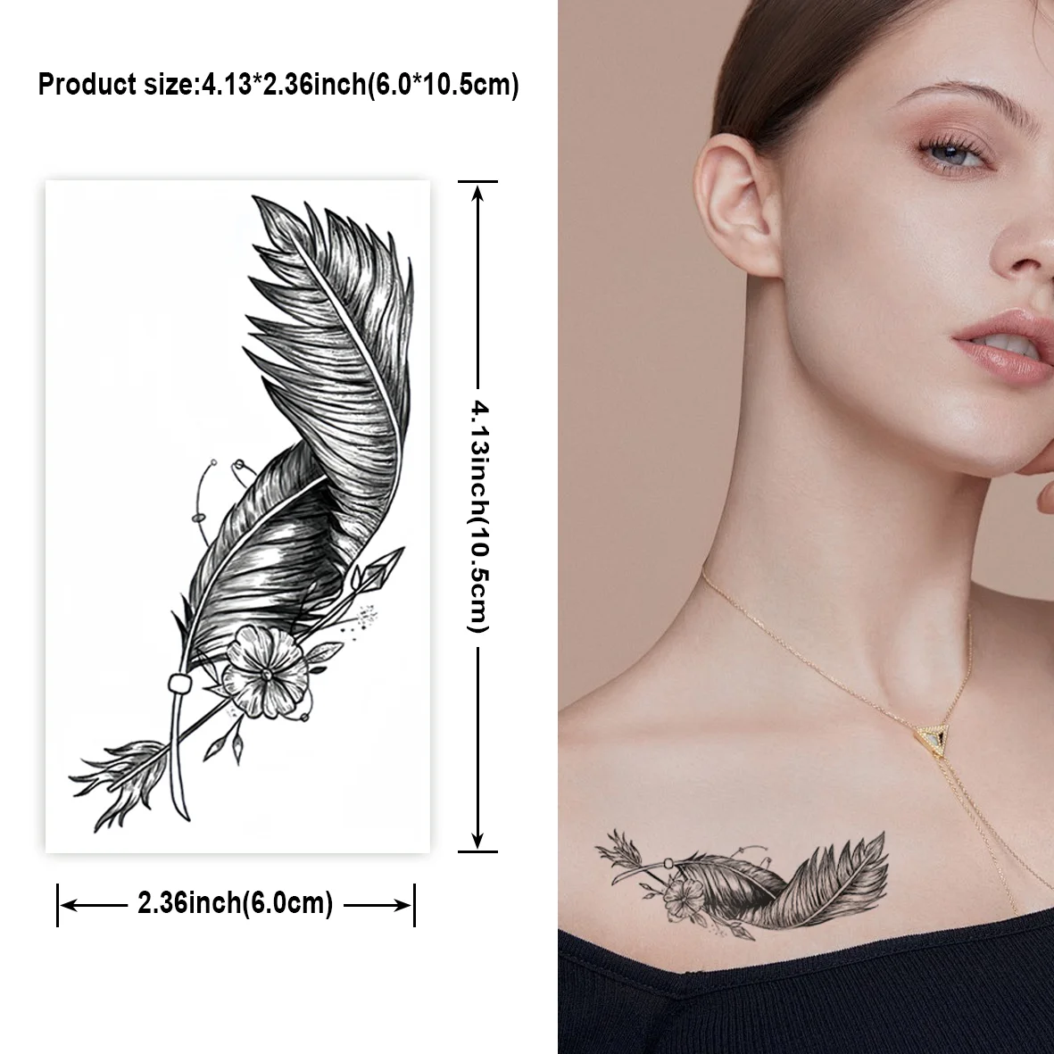 Temporary Tattoo Stickers - 60 Sheets of Durable, Easy-Apply, Waterproof Body Art Designs