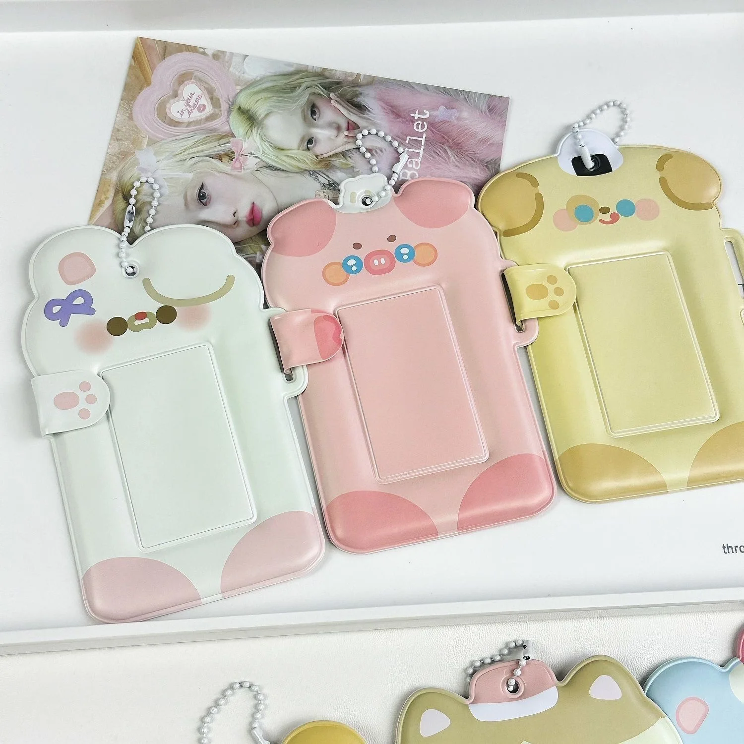 Card sleeve 3 inch fan card display storage cute protective sleeve 3