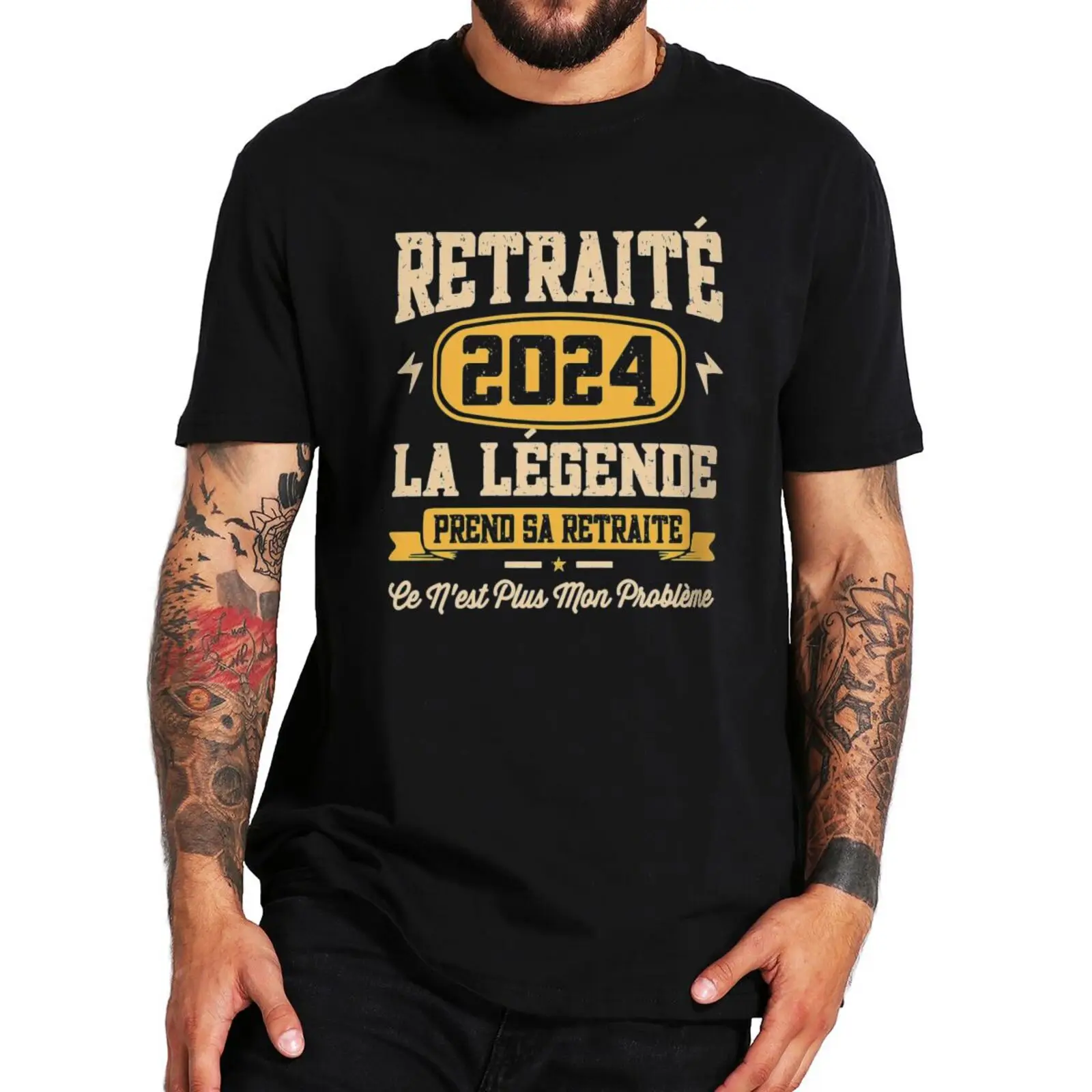 

Retro Retirement 2024 T-shirt French Humor Retired Papa Dad Gift Graphic T-shirts EU Size 100% Cotton Soft Unisex Short Sleeve