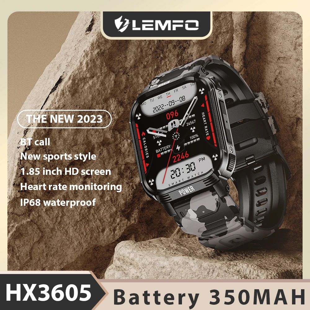 LEMFO Y5 Ʈ ġ 2024 1.85 ġ HD ũ м Ʈġ IP68  BT 5.3    ð ǰ 