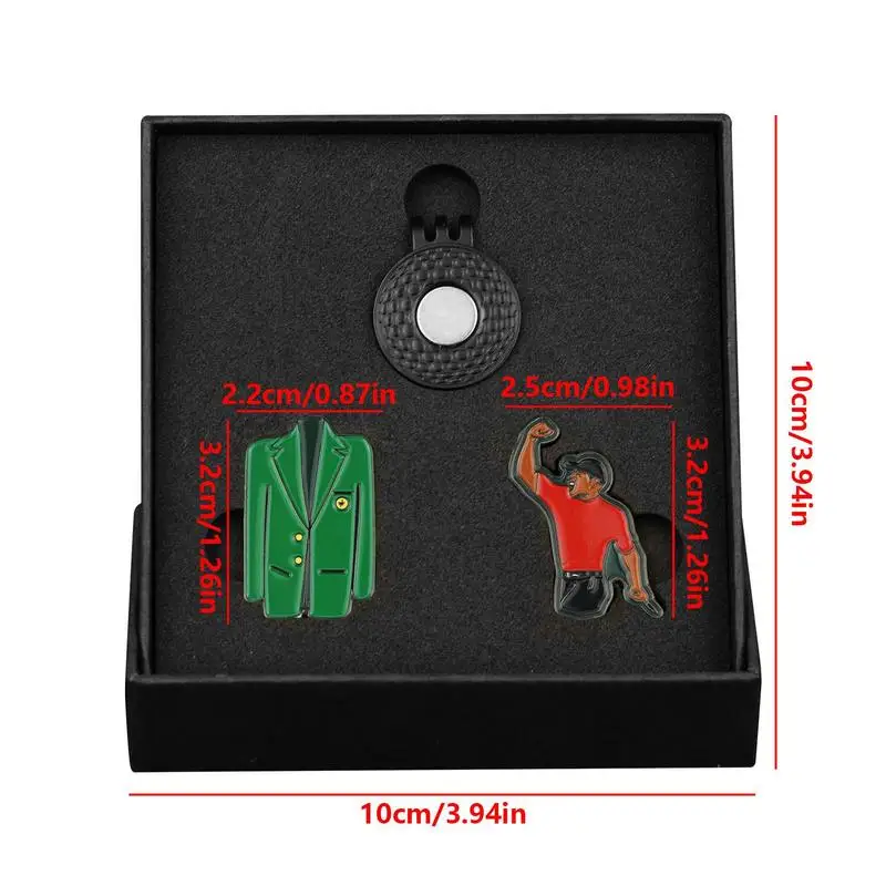 Golf Ball Mark Alloy Multicolor Tiger Green Jacket Marker Woods Mark Golf Ball Position Green Hat Clip Clip