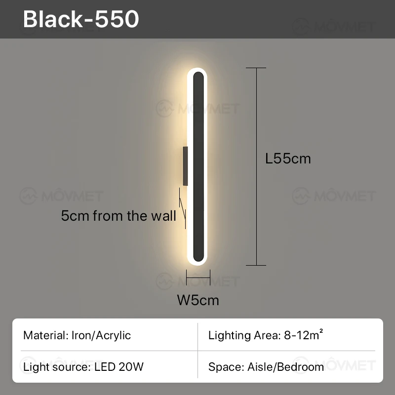 ما بعد الحداثة وحدة إضاءة LED جداريّة مصباح مرآة ا...