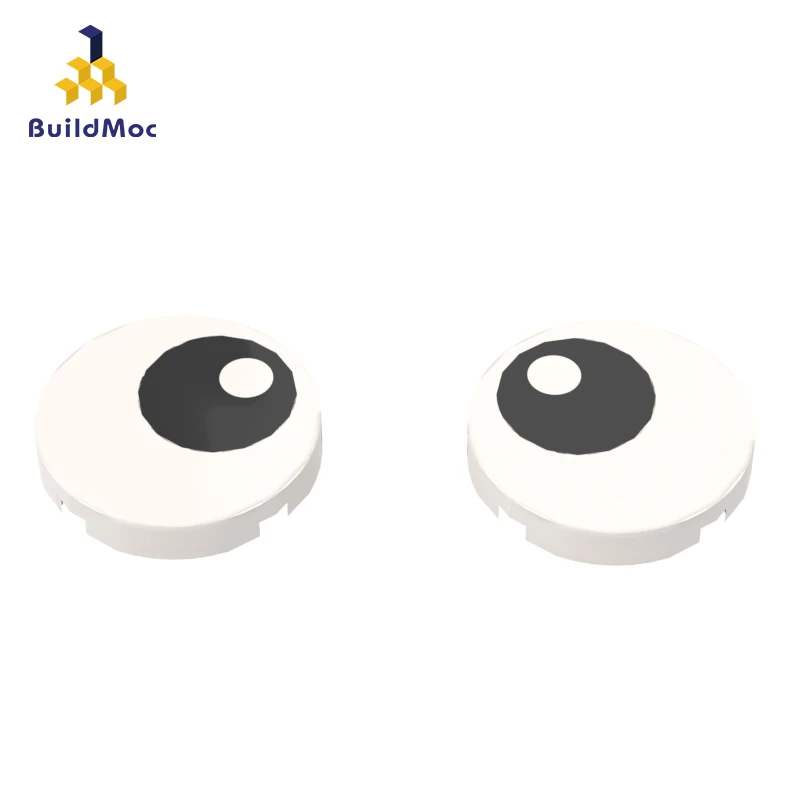Конструктор MOC, 10 шт., сменные сборы, частицы 14769 PR1003 (узор с большими глазами, 2x2), кирпичи, строительные блоки, высокотехнологичные детали, игрушки, подарки
