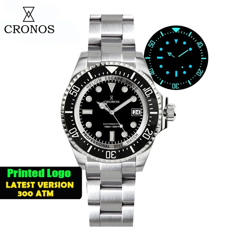 【稼働品】クロノス（Kronos）ダイバーズウォッチ クロノス自動ダイビングマン腕時計ステンレススチール