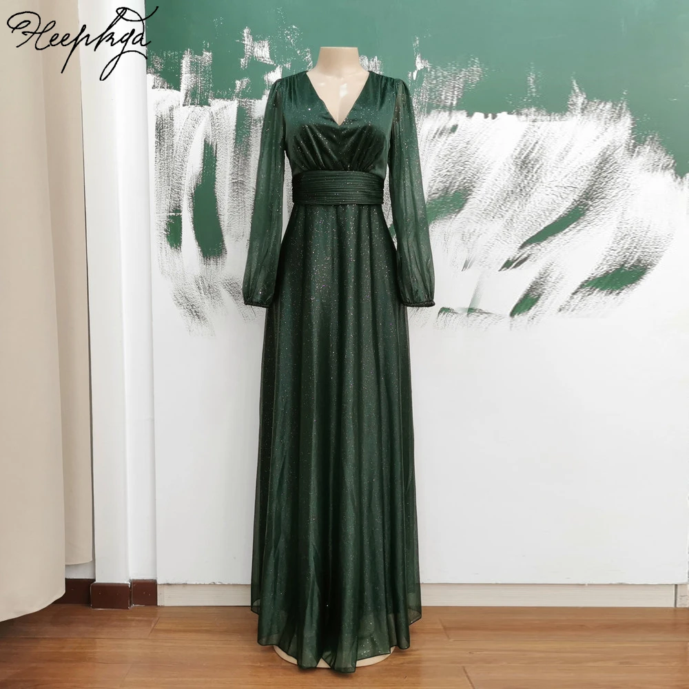 Green Full Sleeve Dress ASOS DESIGN Curve Long Sleeve Ruffle Asymmetric  Maxi Dress In
