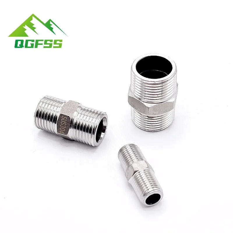 1/8 1/4 3/8 1/2 3/4 1" Male Thread Hex Nipple Union 304 Stainless Pipe Fitting pipe fitting