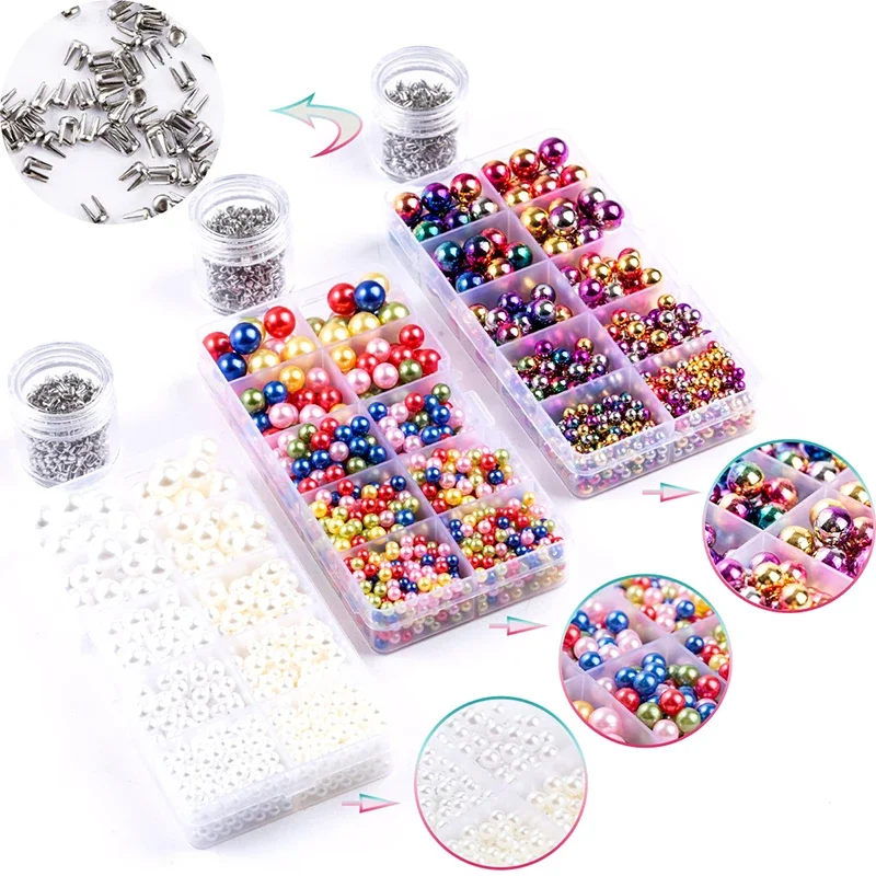 Pearl Setting Machine Tools Manual Punching DIY Handmade Beads Manual Pearl Machine Pearls Rivet Buttons for Hats Shoes Clothes