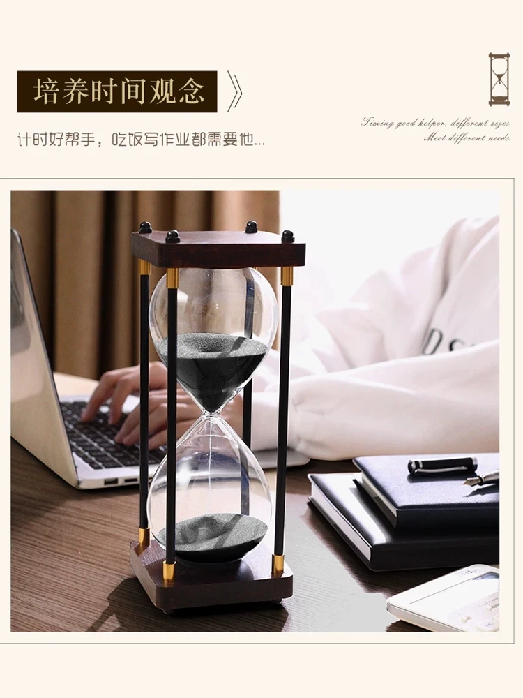 15, 30, 45, 60분 각각 새겨질 수 있는 유리 모래시계, 다채로운 모래 타이머, 북유럽 스타일의 데스크탑 장식품, 가정 및 학습 공간 장