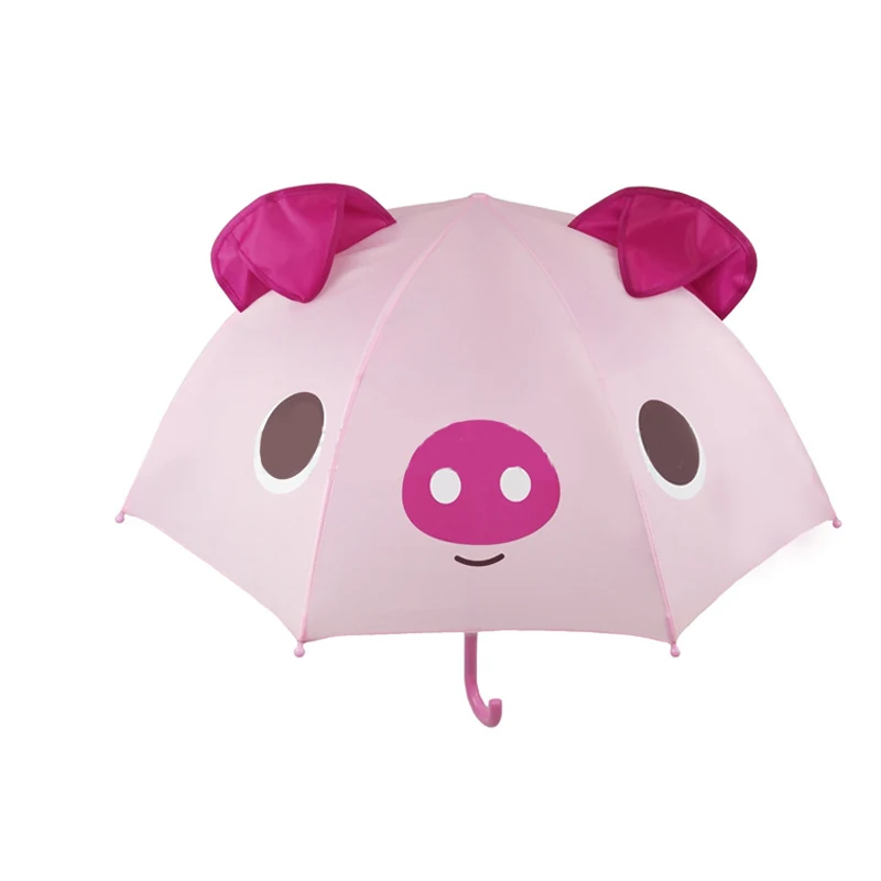 Cute Cartoon Umbrella Kids Animation Creative Long-handled 3D Ear Modeling