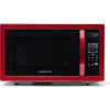Farberware Countertop Microwave 1000 Watts, 1.1 cu ft. Microwave Oven With LED Lighting and Child Lock - Easy Clean Metallic Red 1