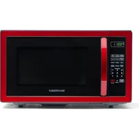 Farberware Countertop Microwave 1000 Watts, 1.1 cu ft. Microwave Oven With LED Lighting and Child Lock - Easy Clean Metallic Red 1