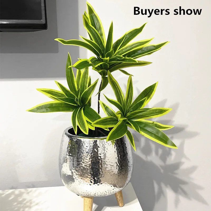 Artificial Green Palm Tree Arrangement - Desktop Home and Office Decor