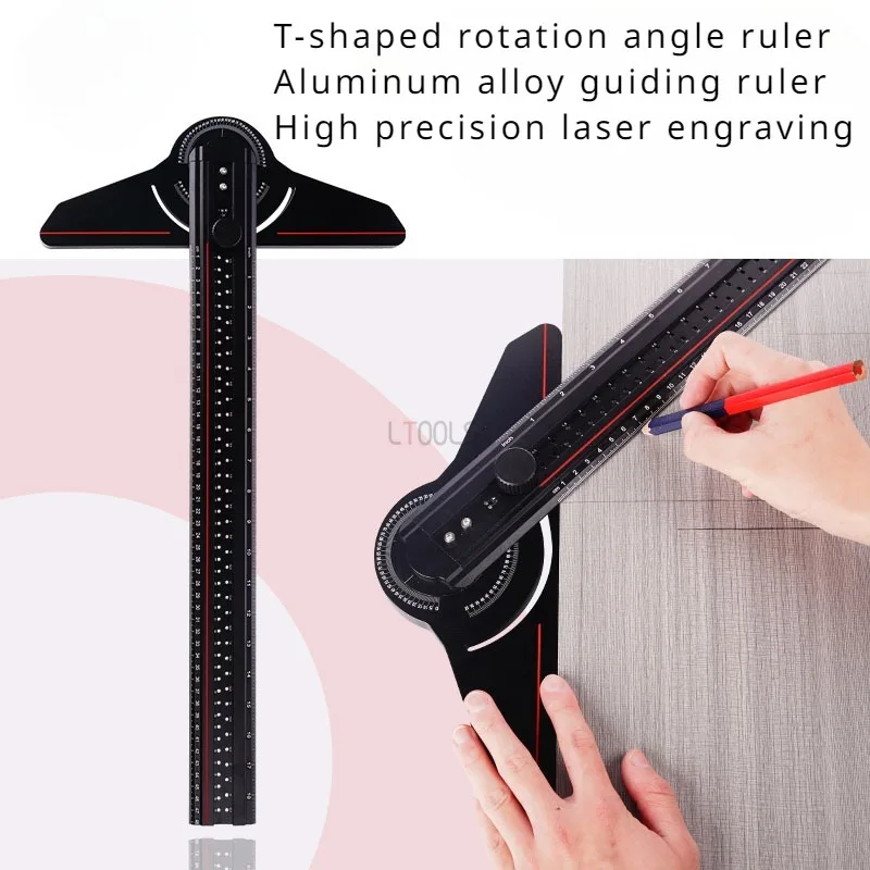 Metric/inch Woodworking T-shaped Hole Angle Rulers Dual Angle Positioning Tool Wood Marking Right Angle Rulers Positioning Tools metric inch woodworking t shaped hole angle rulers dual angle positioning tool wood marking right angle rulers positioning tools