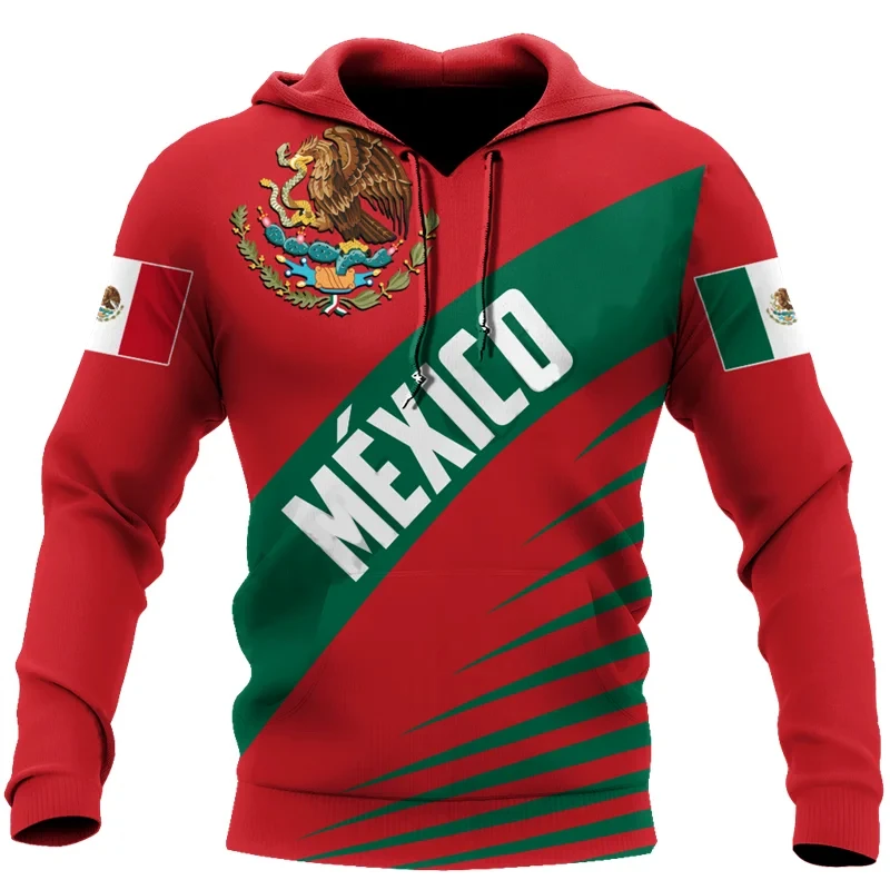 

Mexican Eagle Men's Hoodie Mexico Emblem National Flag 3d Print Long Sleeve Hooded Sweatshirts Casual Oversized Unisex Clothing