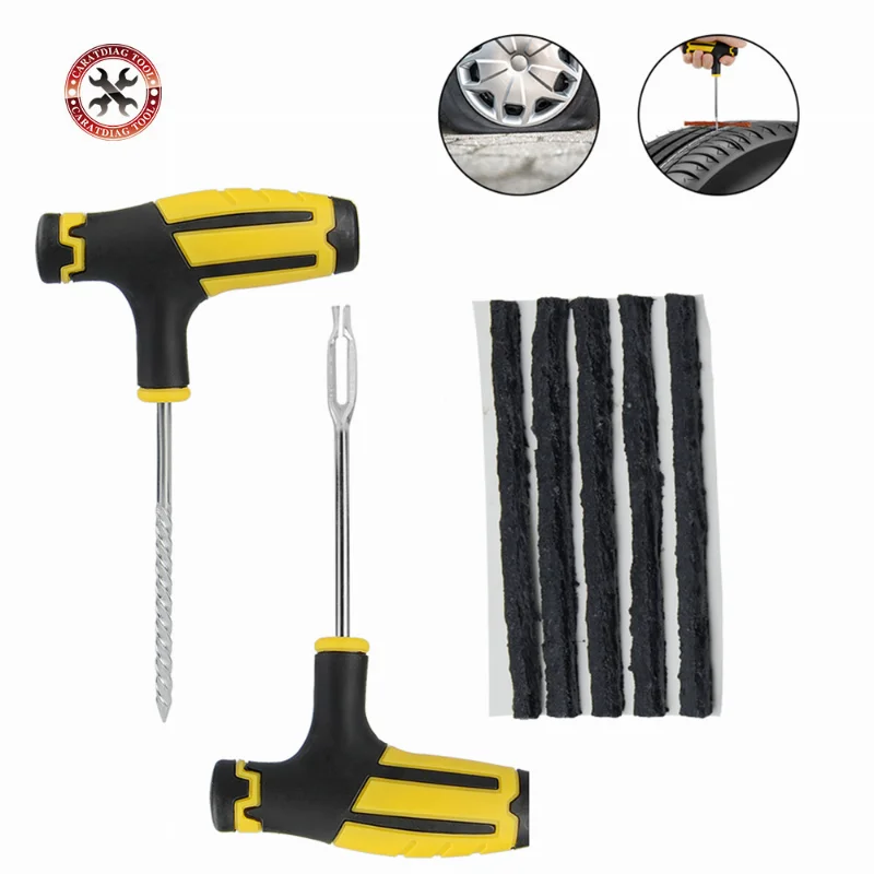 

Car Tire Repair Tools Tire Repair Kit Rivet Tool Set Car Bicycle Tubeless Tire Puncture Plug Garage Auto Parts Free Shipping