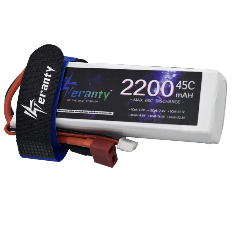 Vue rapprochée des connecteurs XT30, JST et T sur batterie LiPo 11.1V 1500mAh pour drone RC