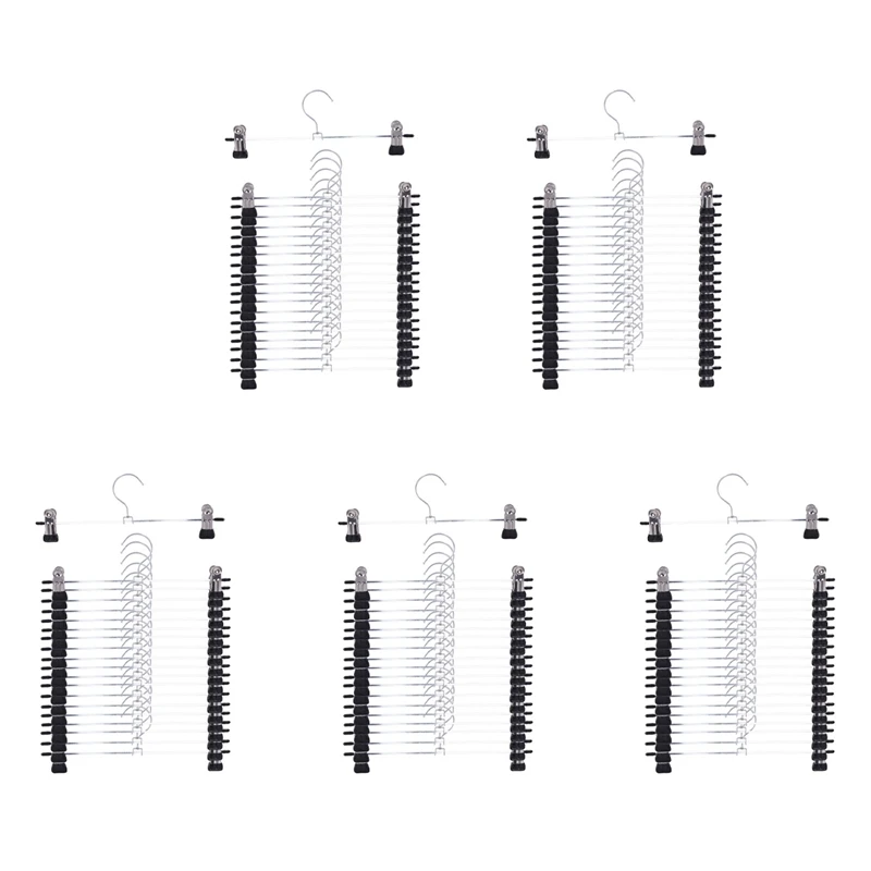 Pant Hangers Skirt Hangers With Clips 100 Pack Metal Trouser Clip Hangers For Space Saving