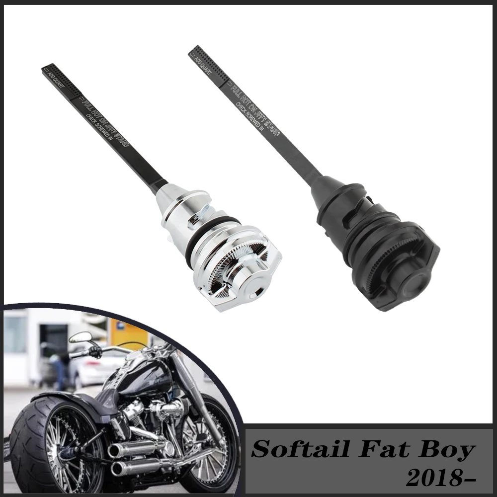 Per Harley Softail 18-21 Modelli Breakout Fat Bob Street Bob Heritage Classic Deluxe Cnc Alluminio Moto Olio Dipstick