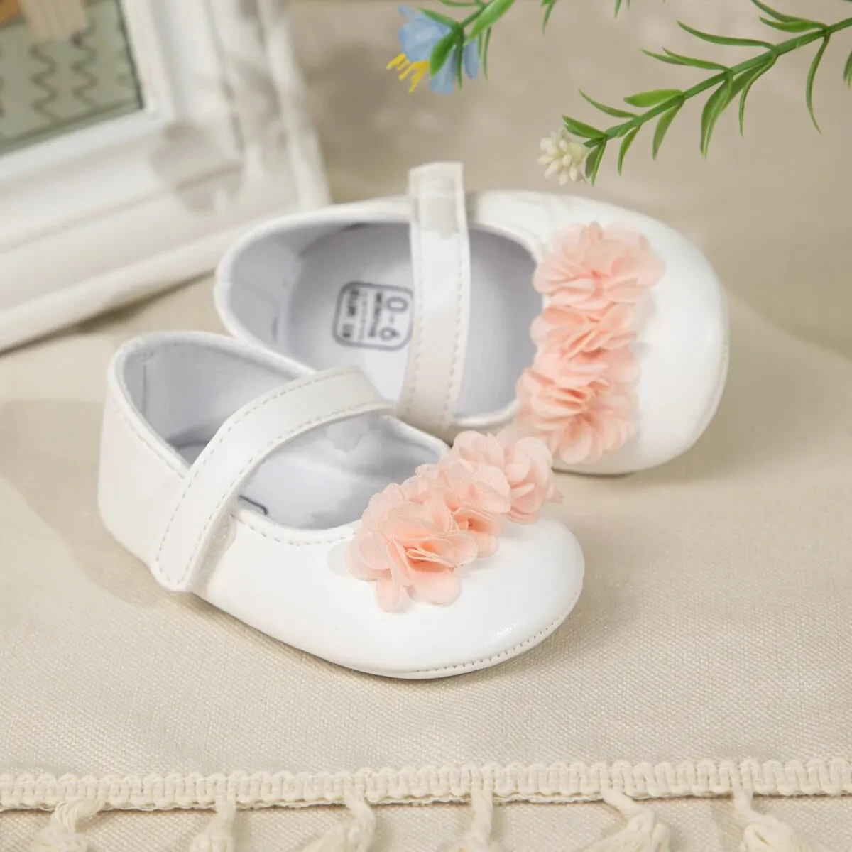 Newborn Baby Girl Princess Shoes Bow Tie Flat Bottomed Bean Shoes Shallow Mouthed Soft Casual Toddler Girls Shoes 0-18M Baby & Maternity