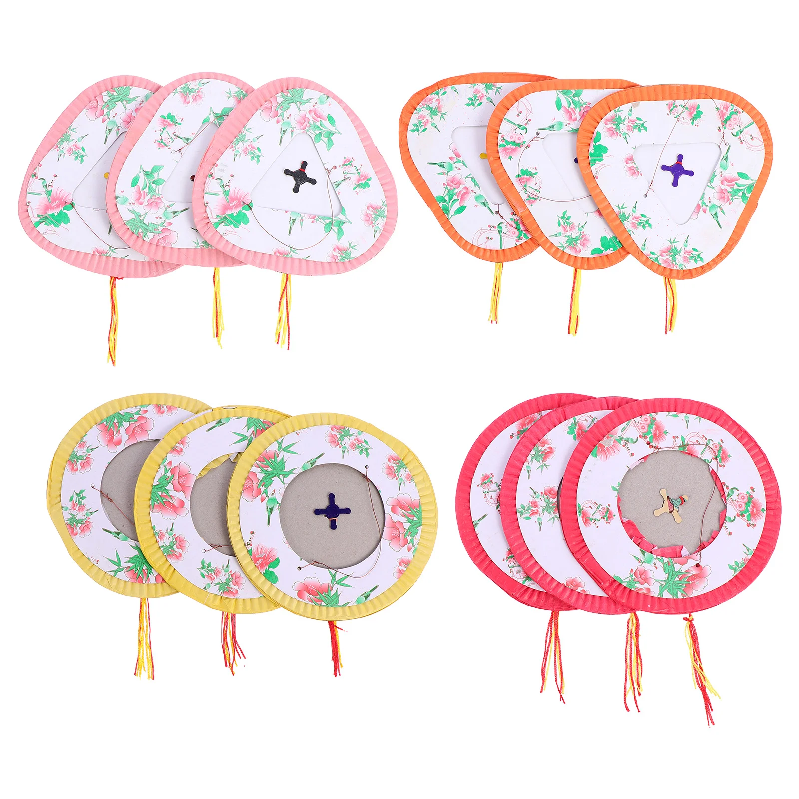 

12pcs Decorative Chinese Lanterns Hanging Paper Flower Lantern Chinese New Year Paper Lanterns with Design for Birthday Wedding
