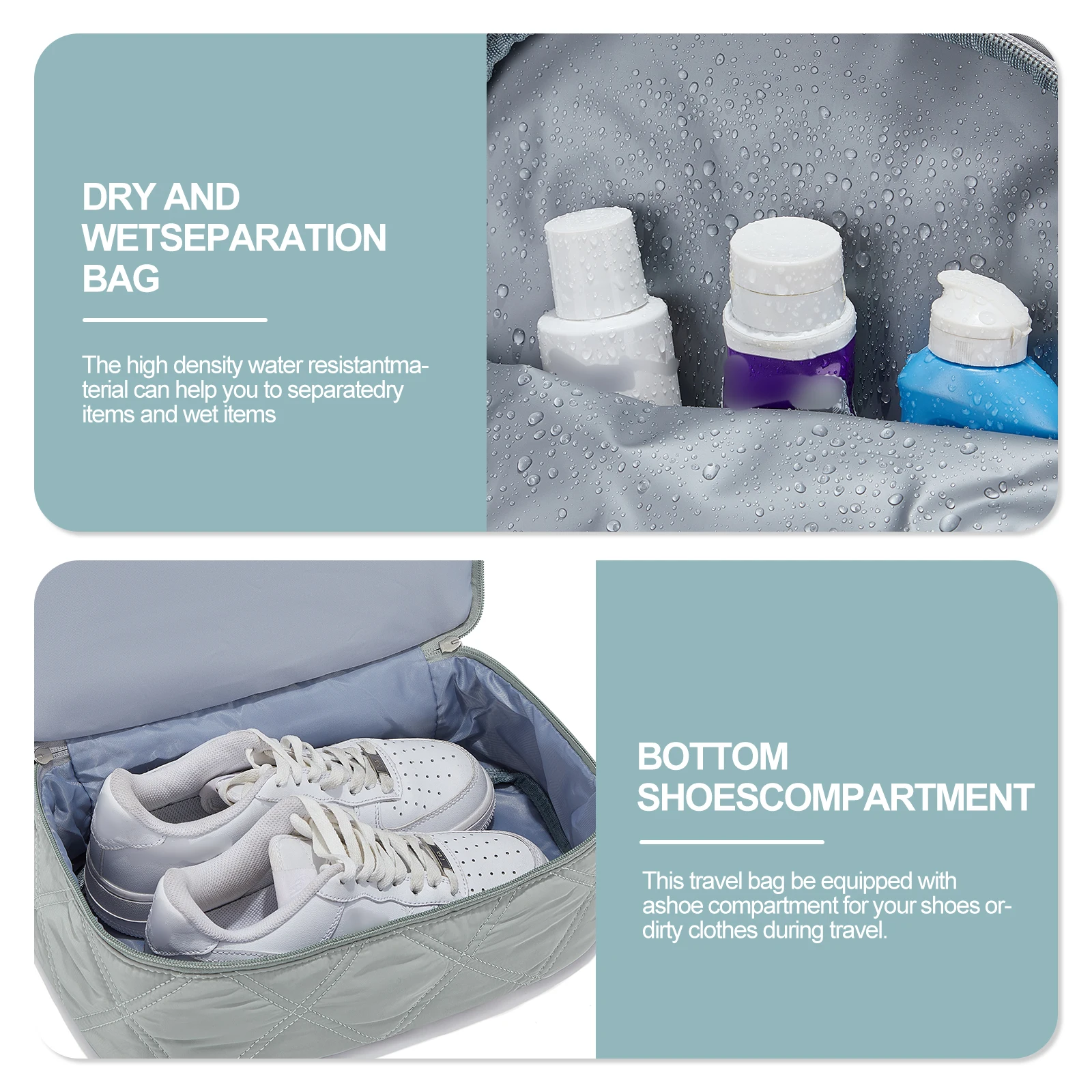 Travel Backpack - Lightweight, Adjustable Straps, Dry/Wet Separation for Gym, Swimming & Hiking, Double Shoulder Bag, Outdoor