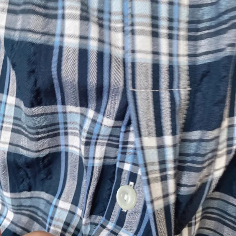 Men's Pajamas Pants Soaked Cotton Gauze Loose Comfortable Plaid Male Sleep Bottoms Trousers