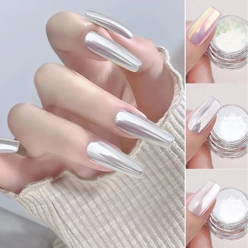 

1Box Moonlight Chrome Nail Powder Multi Color Shifting Metallic Mirror Effect Powders Magic Moonlight Iridescent Pigment Dust