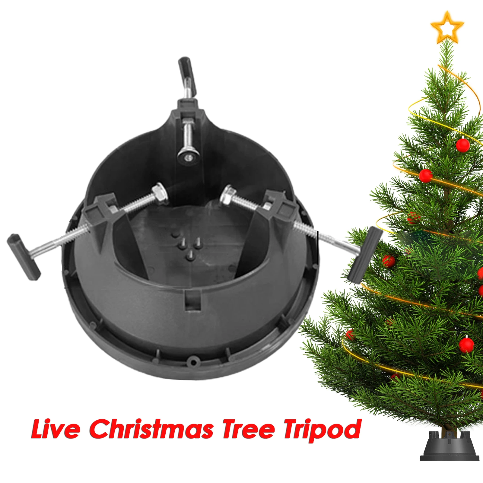 Live Christmas Tree Stand Round Christmas Stand Tree Large Capacity Water Storage Base Home Supplies Nest