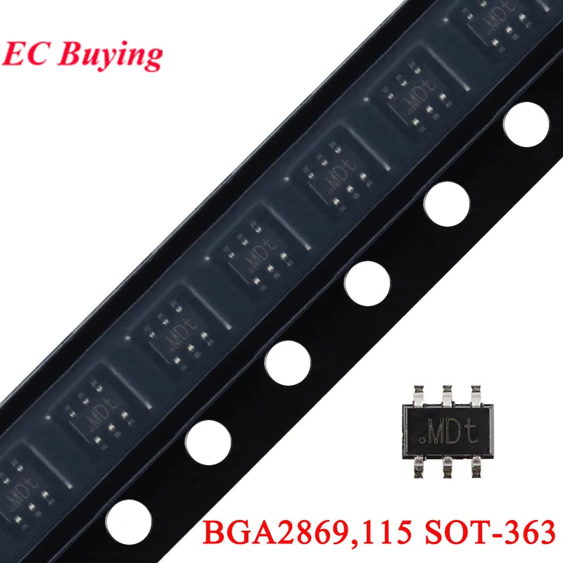 20 Stück/5 Stück BGA2869 BGA2869,115 SOT-363 SOT363 MDt MMIC Breitbandverstärker SMD Chip IC Integrierte Schaltung