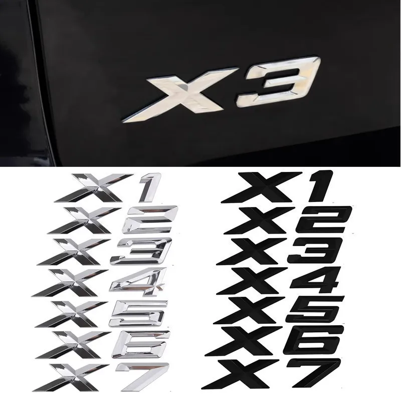 Car Trunk Tail Marker Car Rear Label Logo Alfanumerico Adesivi Decorativi Per Bmw X1 X2 X3 X4 X5 X6 X7 Series