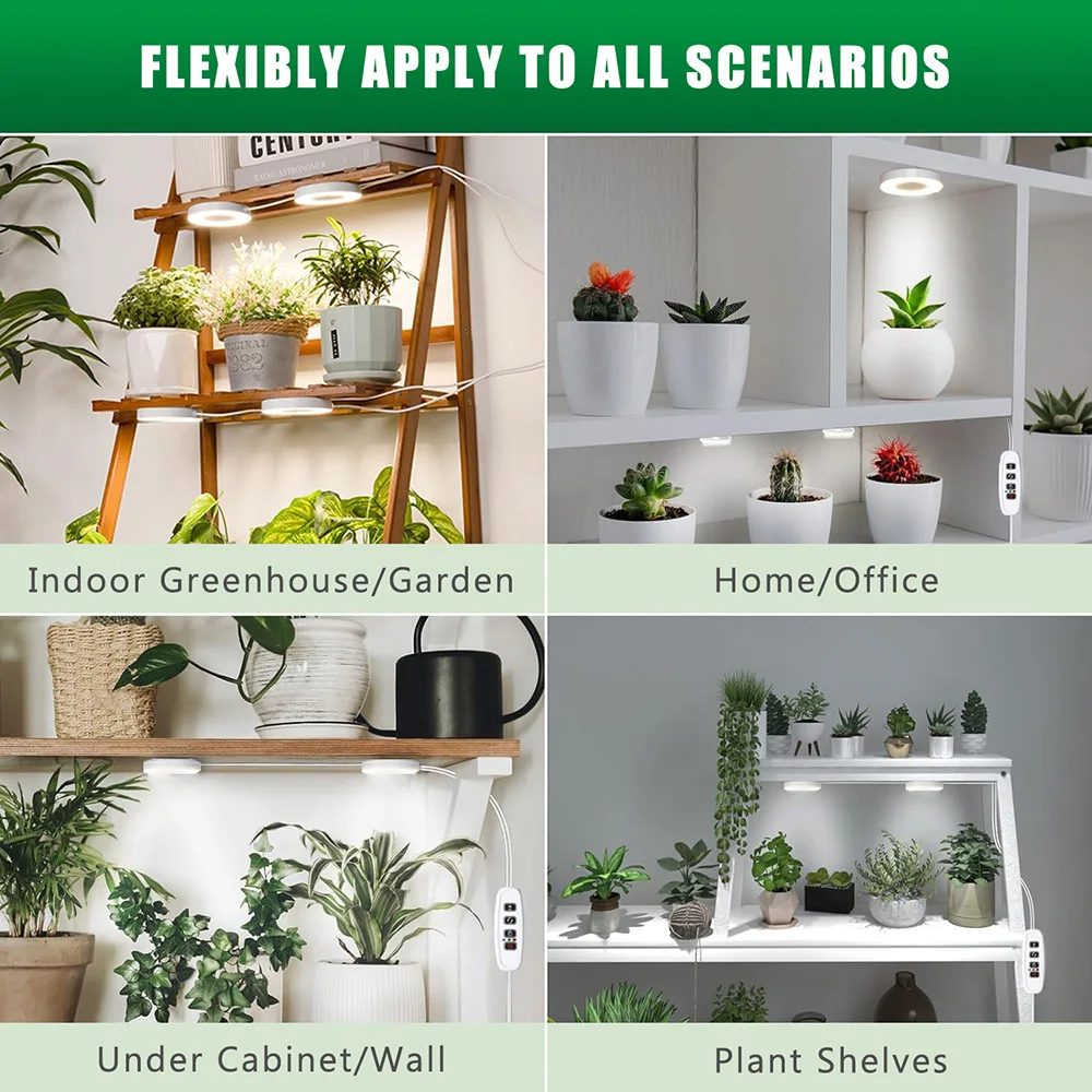 Full Spectrum LED Grow Light 10 Levels Dimmable Auto On/Off Timer Ceiling Under Cabinet Halo Plant Growing Lamp for Indoor Plant led grow light,grow light