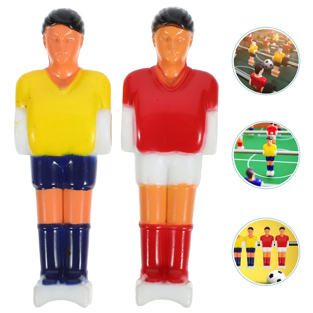 4 Pcs Small Foosball Players Football Robot Figures Toys Table Soccer Player Replacement Accessories Supplies Game Tabletop