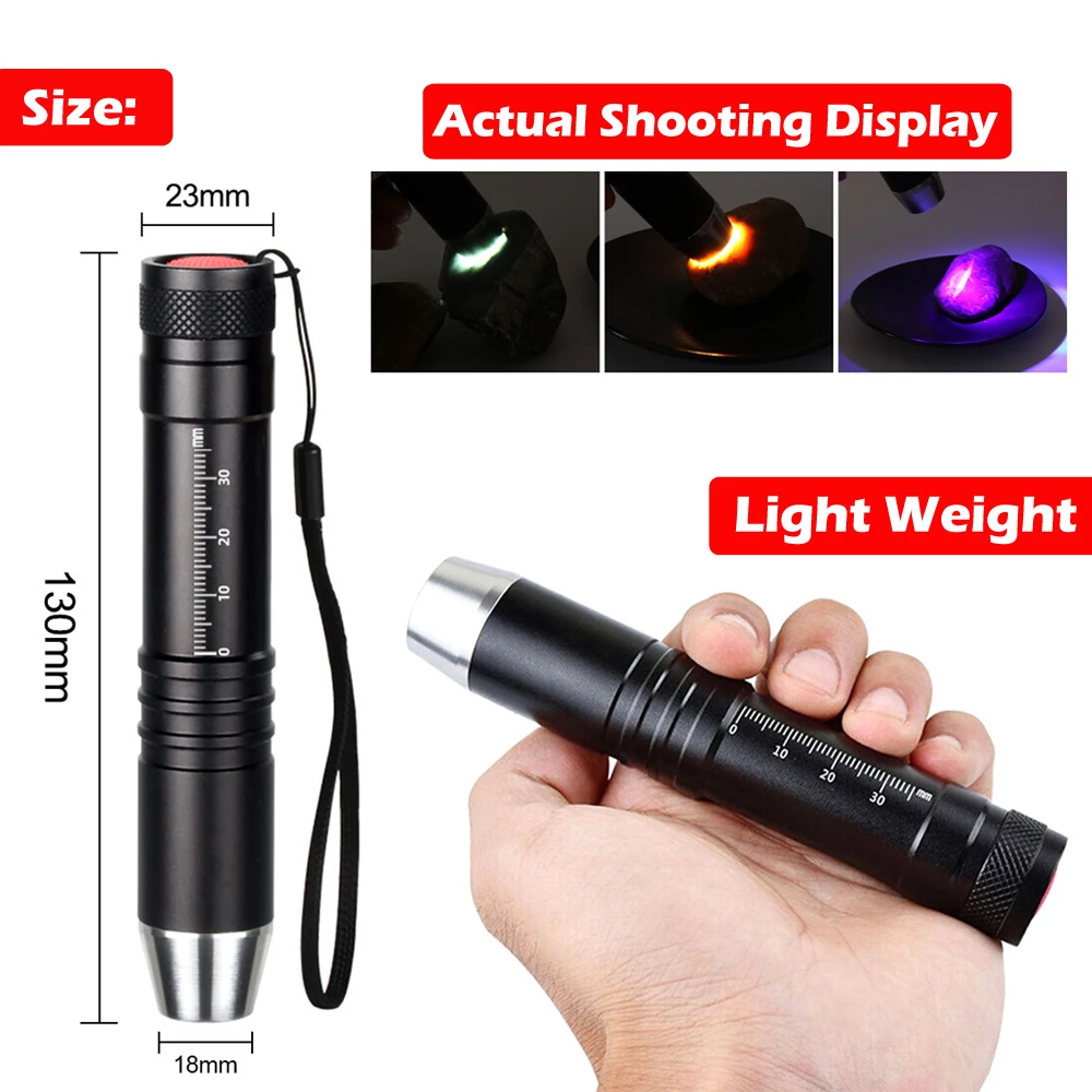 UV Led Flashlight Ultraviolet 365nm/395nm UV White Yellow 3 LEDs Lanterna Jade Jewelry Money Identification Pet Stains Marker led flashlights led torch light led flashlight uv flashlight