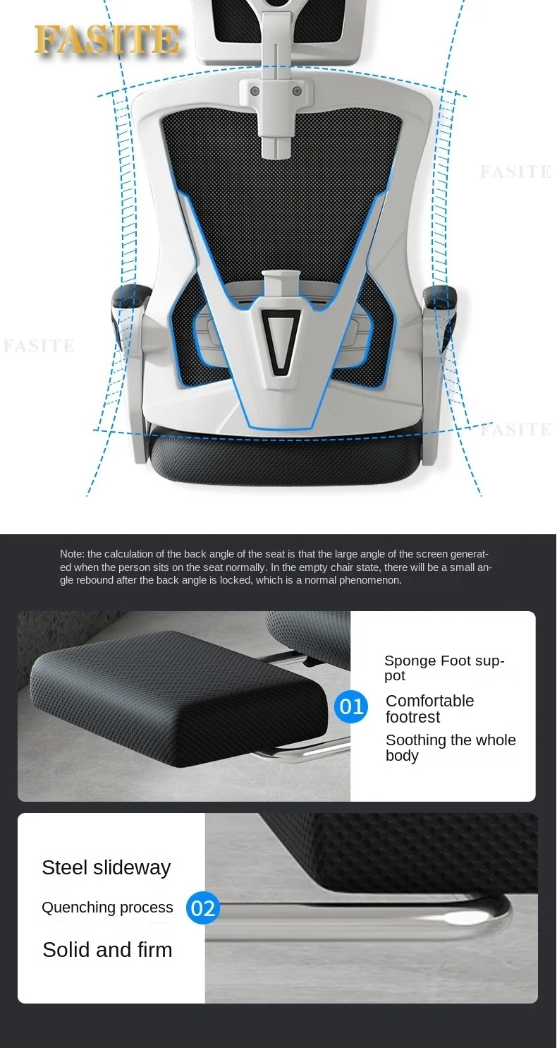 Description Picture 5 of itemComputer Chair Home Office Chair Reclining Lift Swivel Chair Dormitory Student Gaming Game Seat Backrest Human Chair