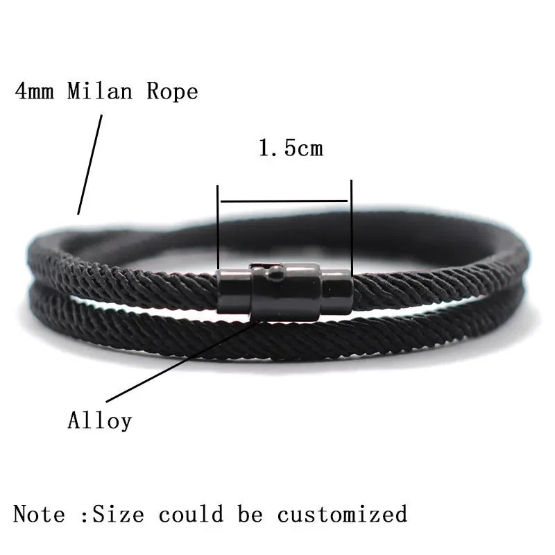 Simple Style Men Rope Bracelet Double Layer Survival Braclet Homme Accessories Boyfriend Gift Magnet Buckle Pulsera Hombre Joias - Image 5