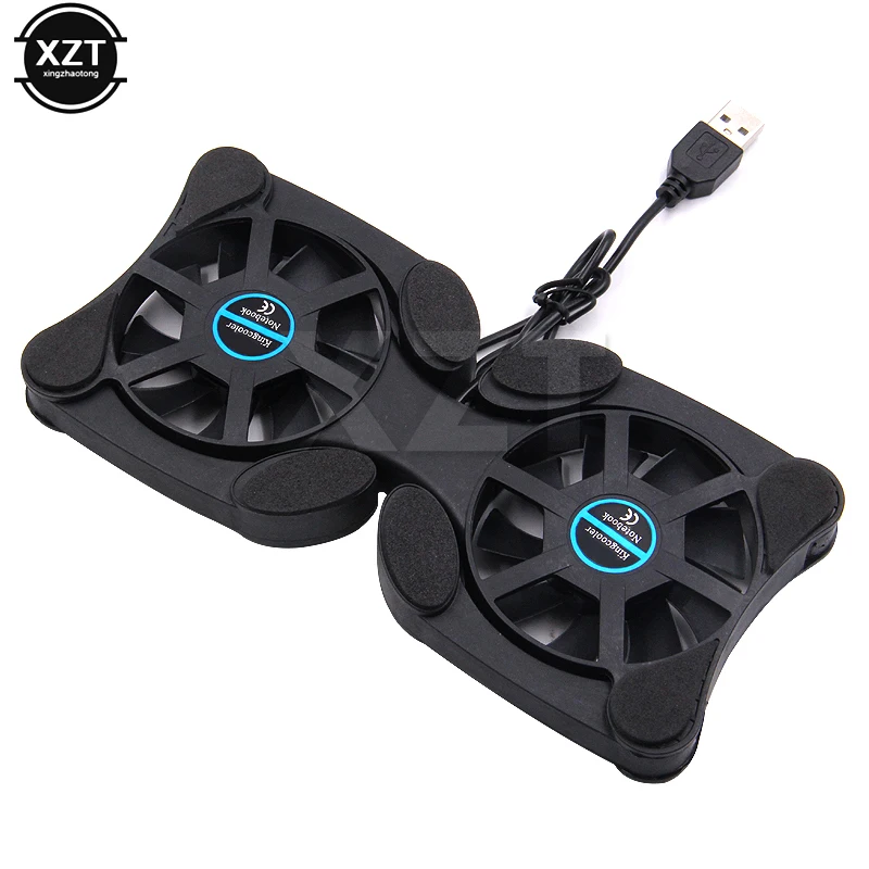 Foldable USB Cooling Fan CPU Cooler Mini Octopus Cooler Pad Quiet Stand Double Fans 7-15 inch Notebook Computer Laptop mini fan cooling fan mini exhaust fan