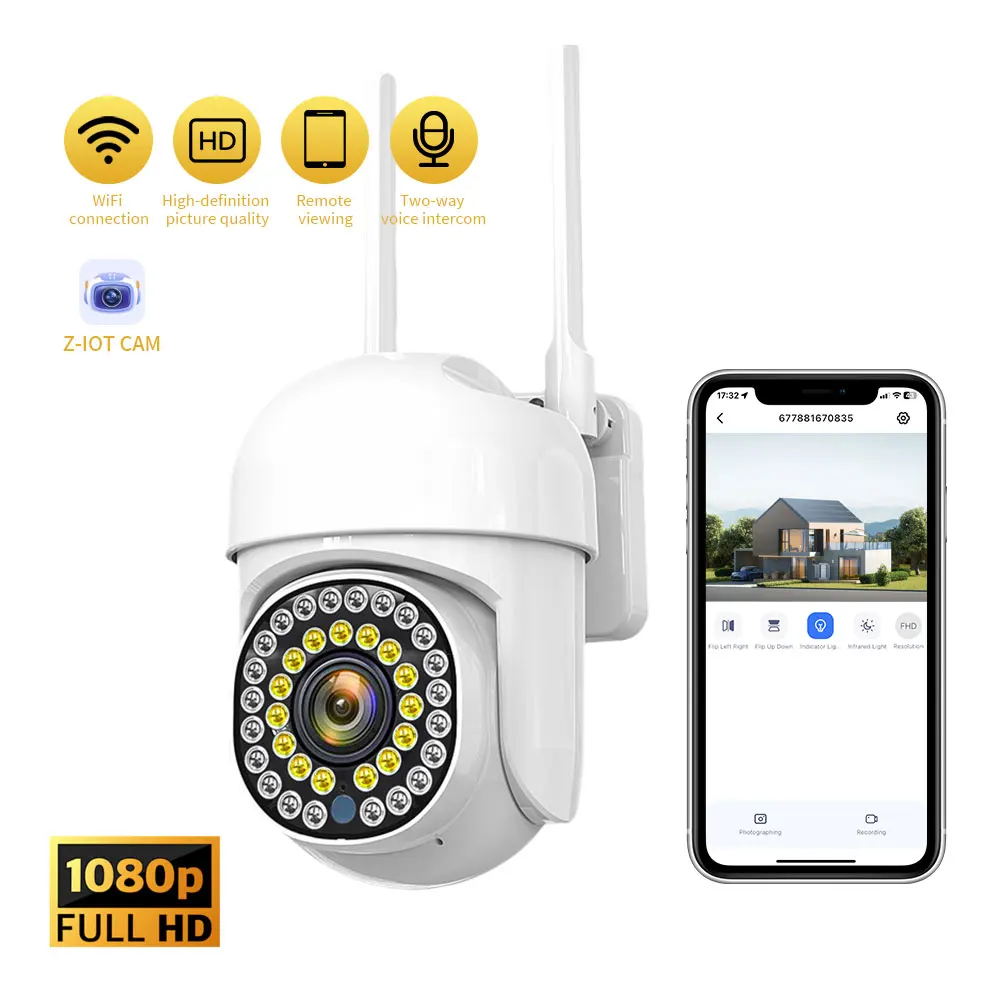4K HD IP Camera with Dual Screens Color Night Vision Dual Lens Motion Detection Two-Way Audio Waterproof Outdoor Wifi Camera 1
