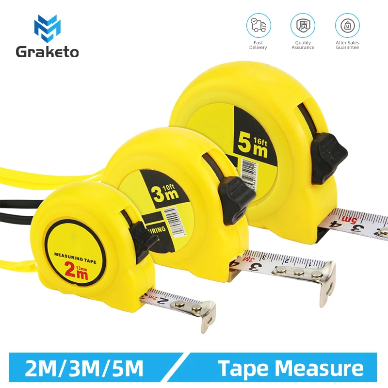 Tape Measure Measuring Ruler Measuring Tape 2M 3M 5M Metric Steel Length Metal Tools