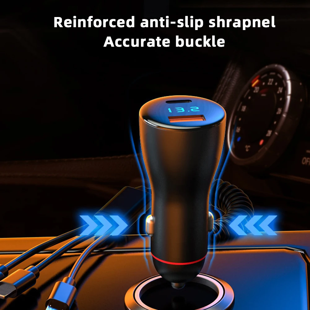 

One-to-Three Car Mounted Charger Cigarettes Lighter Plug Charging Head For Vehicle Auto Car