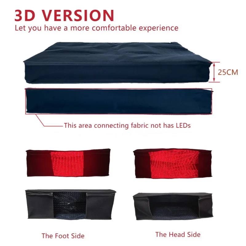 LED Light Therapy Spa Capsule 660nm 850nm Infrared Sauna Full Body Care Red Light Therapy Sleeping Bag