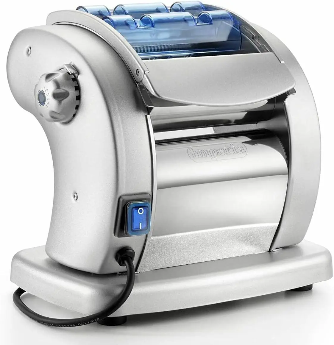 Pasta Presto Electric Pasta Maker-100% Non Stick Machine with 2 Built In Cutters, 6 Adjustable Thickness Settings, Make Homema