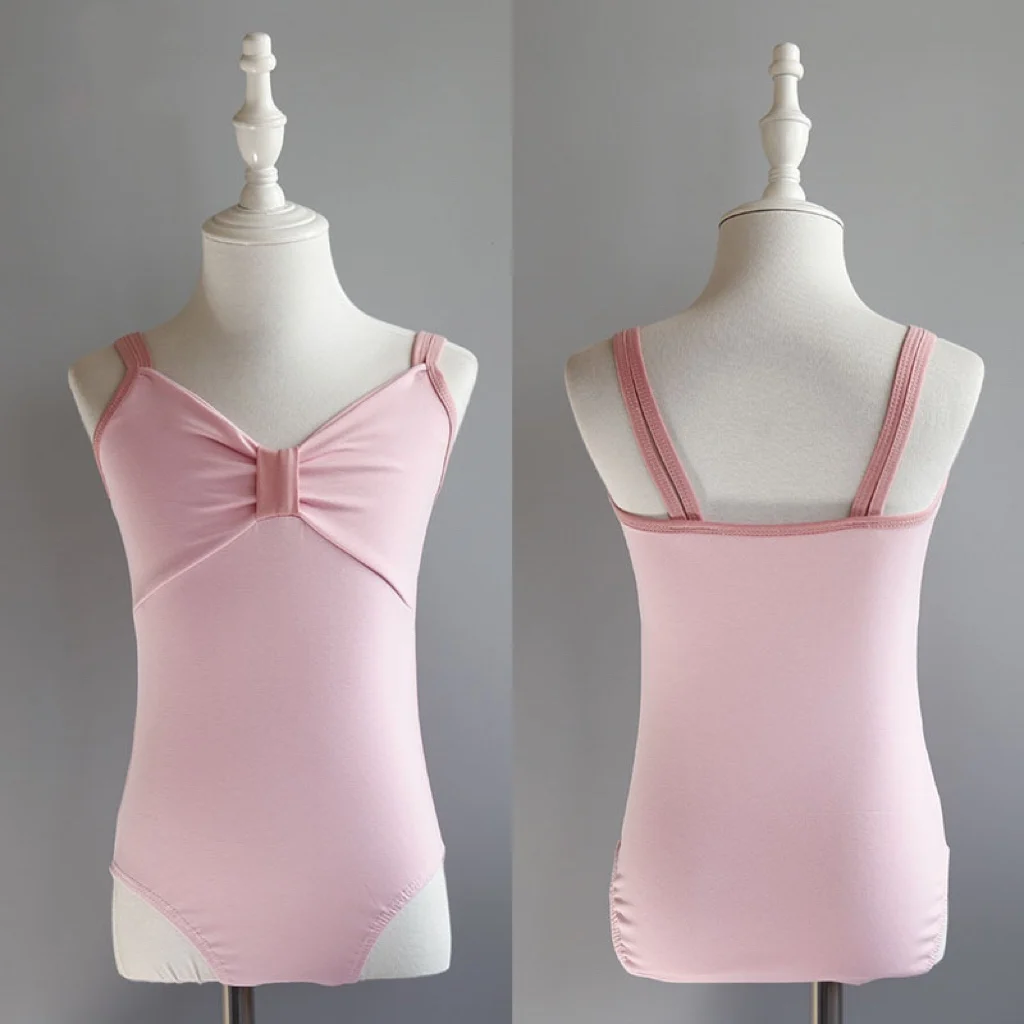 

Детская танцевальная тренировочная одежда с широкими лямками для девочек Одежда для балетных тренировок цельная детская одежда