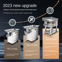 XL Commercial Meat Grinder High-Power Reduction Motor Stainless Steel 32 Type Large Capacity 2
