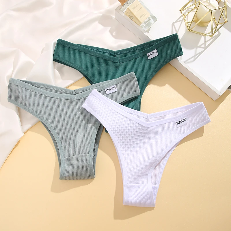 Cotton Panties Brazilian Style Women's Underwear Sexy Lingerie Female  Underpants Thong Panties Briefs Girls Intimates 3PCS/Set