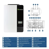 Kit de système de stockage d'énergie solaire hybride hors réseau Growatt 5KW 10KW 15KW 20KW 30KW 10KVA, système d'alimentation solaire tout-en-un pour la maison 2